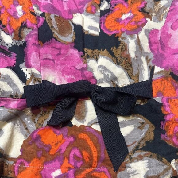 Anthropologie Elevenses Linen Blend Floral Short Cap Sleeve Blazer Size 6 - Picture 6 of 10